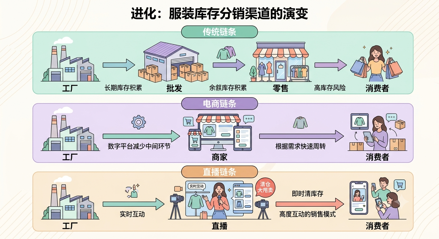 渠道三次跃迁:传统→电商→直播